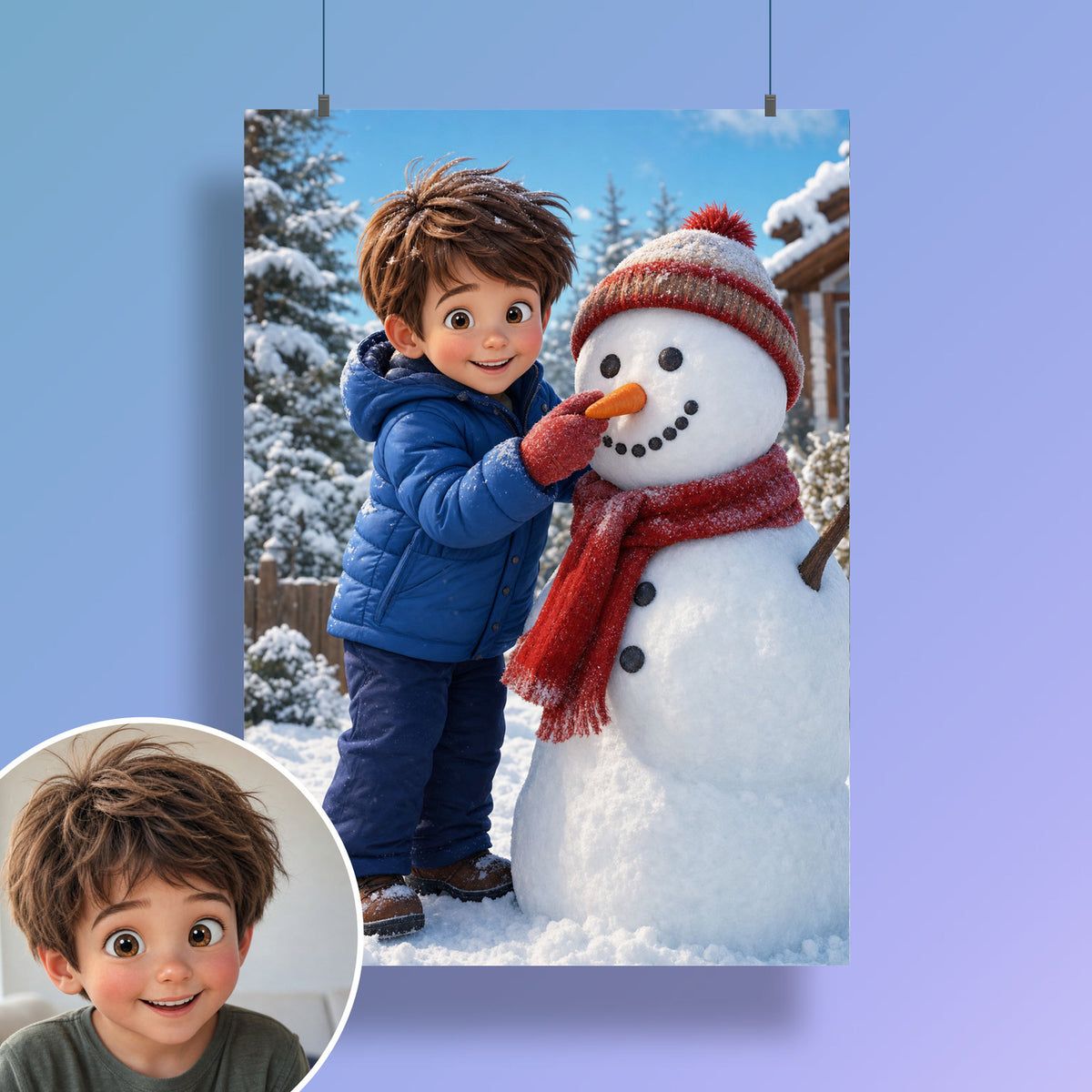 Il pupazzo di neve – poster alla parete