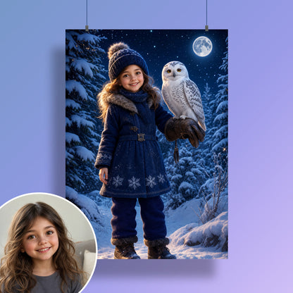 Die Schneeeule – Poster an der Wand