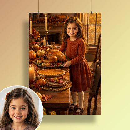 Der Thanksgiving-Tisch – Poster an der Wand