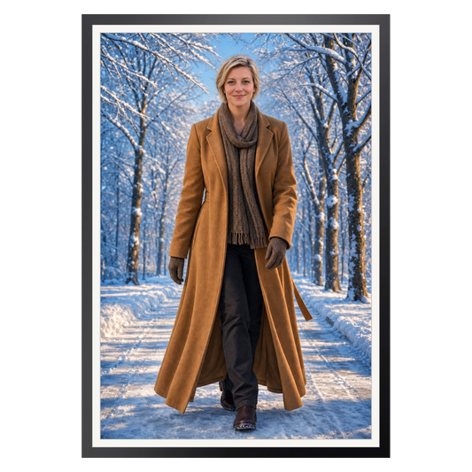 Winterspaziergang – Poster im Rahmen