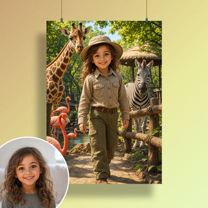 Ein Tag im Zoo – Poster an der Wand