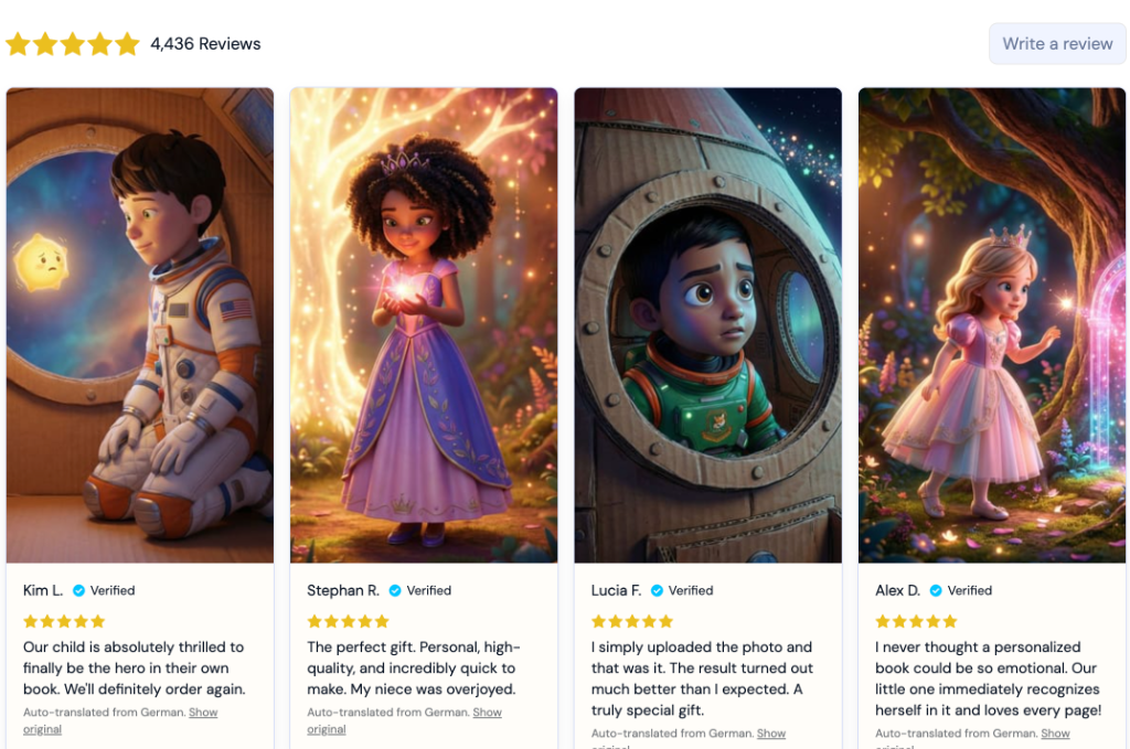 Real Customer Reviews Grid
